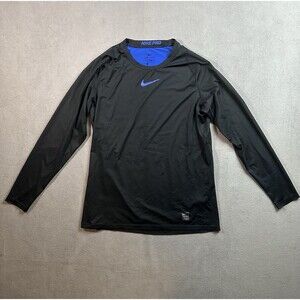 Nike Pro Dri-FIT Training Baselayer Compression Shirt Black Large Center Swoosh